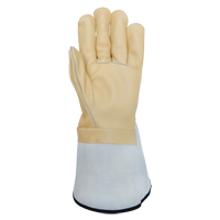 Lineman's Gloves, Small, Grain Cowhide Palm Fastek