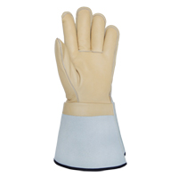 Lineman's Gloves, Small, Grain Cowhide Palm Fastek