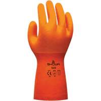 Atlas 620 Glove, Size Small/7, 12" L, PVC, Cotton Inner Lining, 63-mil Fastek