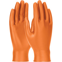 Gants jetables ambidextres Grippaz Skins, Petit, Nitrile, 6 mils, Sans poudre, Orange Fastek
