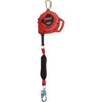 Rebel Self-Retracting Lifeline, 33', Galvanized Steel, Swivel Fastek