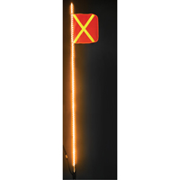 Heavy-Duty LED Whips, Hitch Mount, 8 High, Orange with Reflective X SGF960 | Fastek