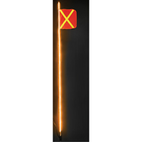 Heavy-Duty LED Whips, Hitch Mount, 10 High, Orange with Reflective X SGF961 | Fastek