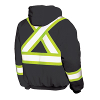 Insulated Safety Hoodie, Polyester, Large, Black Fastek