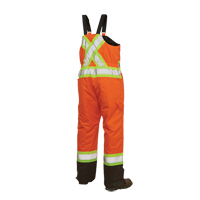Lined Safety Overalls, Polyester/Polyurethane, Large, High Visibility Orange Fastek