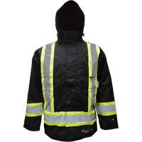 Insulated Jacket, Polyester/Polyurethane, Black, Small Fastek