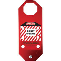 Stopout&reg; OSHA Danger Aluma-Tag Do Not Operate Hasp, Red Fastek