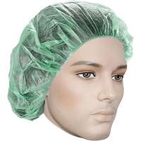 Bonnets bouffants, Polypropyl&egrave;ne, 21", Vert Fastek