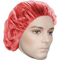 Bonnets bouffants, Polypropyl&egrave;ne, 21", Rouge Fastek