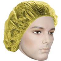Bonnets bouffants, Polypropyl&egrave;ne, 24", Jaune Fastek