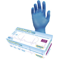 Disposable Gloves, 2X-Large, Nitrile, 4-mil, Powder-Free, Blue Fastek