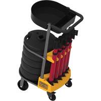 PLUS Barrier Post Cart Kit with Tray, 75' L, Metal, Red SGI801 | Fastek