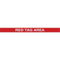 Tough-Mark Heavy-Duty Floor Marking, Rectangle, 48" L x 2" W, Red, Polyethylene Fastek