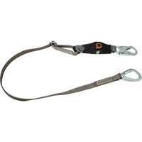 V-Series Tie-Back Lanyard, 6', Carabiner Center, Snap Hook Leg Ends, Polyester Fastek
