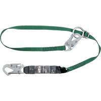 V-Series Tie-Back Lanyard, 6', Rebar Hook Center, Snap Hook Leg Ends, Polyester Fastek