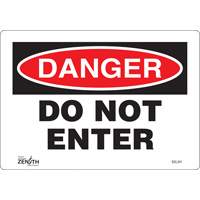 "Do Not Enter" Sign, 7" x 10", Vinyl, English Fastek