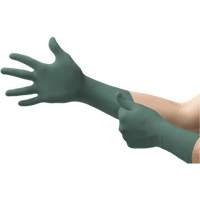 Dura Flock Gloves, Small, Nitrile, 8-mil, Powder-Free, Green Fastek