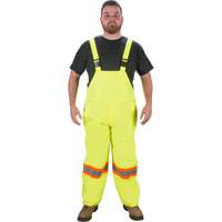 RZ1000 Rain Bib Pants, Polyester, Small, High Visibility Lime-Yellow Fastek