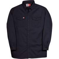 Westex UltraSoft&reg; Button Down Shirt, Small, Navy Blue Fastek