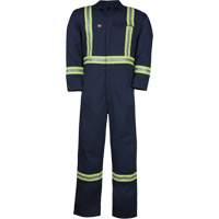 Westex UltraSoft&reg; Unlined Coveralls, Size Large (Tall), Navy Blue, 12.4 cal/cm2 Fastek