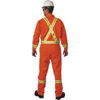Unlined Hi-Vis Coveralls, Size Small, Orange Fastek