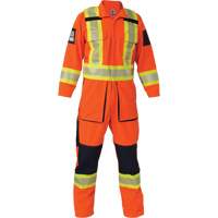 Ripstop Coveralls, Small, High Visibility Orange Fastek