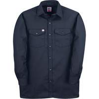 Long-Sleeved Twill Work Shirt, Men's, 4X-Large, Navy Blue Fastek