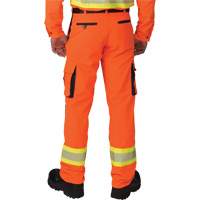Ripstop High-Visibility Cargo Pants, Polyester, 28, High Visibility Orange Fastek