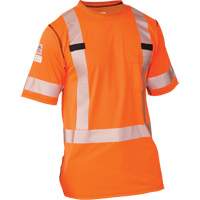 Polartec&reg; Power Grid&reg; High Visibility Short Sleeved T-Shirt, Polyester, Small, Orange Fastek
