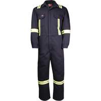 Westex UltraSoft&reg; Deluxe Coveralls with Reflective Material, Size 36, Navy Blue, 8.7 cal/cm² Fastek