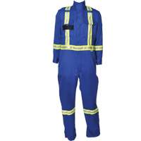 Firewall FR&reg; Striped Coveralls, Size X-Small, Royal Blue Fastek