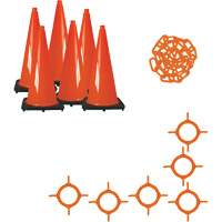 Traffic Cone & Chain Kit, 28", Orange SGO162 | Fastek