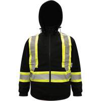 High-Visibility Hoodie, Polyester, Black, Small Fastek