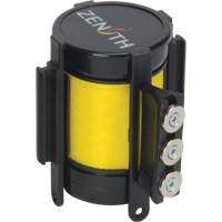 Cassette de ruban magn&eacute;tique pour barri&egrave;re de contr&ocirc;le des foules personnalis&eacute;e, 12', Ruban Jaune Fastek