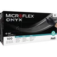 Onyx&reg; Gloves, Small, Nitrile, 3.5-mil, Powder-Free, Black Fastek