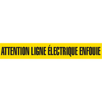 Barricade Tape, French, 3" W x 1000' L, 2 mils, Black on Yellow SGO962 | Fastek