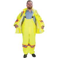 RZ1000 Rain Suit, Polyester, Small, High Visibility Lime-Yellow Fastek