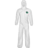 MicroMax&reg; NS Cool Suit Coveralls, Small, White, Microporous/Polypropylene Fastek