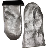 Heat Resistant Welding Mitt, Aluminized Carbon/Leather, One Size, Protects Up To 800° F (426.66° C) Fastek