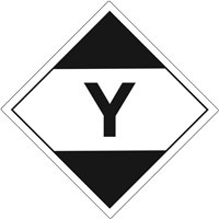 "Y" Limited Quantity Air Shipping Labels, 4" L x 4" W, Black on White SGQ531 | Fastek