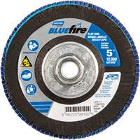 BlueFire&reg; Flap Disc, 5" x 5/8"-11, Type 29, 80 Grit, Zirconia Alumina Fastek