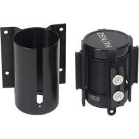 Barri&egrave;re &agrave; fixation murale avec ruban magn&eacute;tique, Acier, Fixation par vis, 7', Ruban Noir Fastek