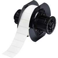 B33 Polyamide Coated Cloth Labels, Nylon, 1.5" L x 0.75" H, White Fastek