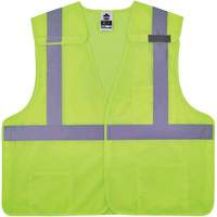GloWear 8217BA Breakaway Mesh Safety Vest, High Visibility Lime-Yellow, Medium/Small, Polyester SGR371 | Fastek