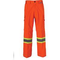 All-Season High Visibility Ventilated Mining Pants, Poly-Cotton, 28, High Visibility Orange SGR970 | Fastek