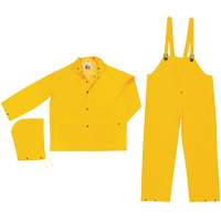 Classic Series Rain Suit, Polyester/PVC, Large, Yellow SGS971 | Fastek