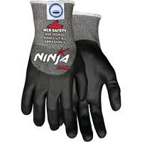 Ninja&reg; Max Cut Resistant Gloves, Size Medium, 10 Gauge, Bi-Polymer Coated, Dyneema&reg; Shell, ASTM ANSI Level A3 Fastek
