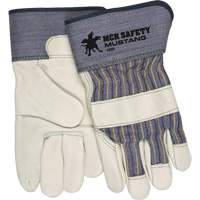 Mustang Fitters Gloves, Large, Grain Cowhide Palm, Fleece Inner Lining Fastek