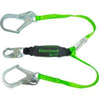 Miller&reg; HP Shock-Absorbing Lanyard, 4', Locking Rebar Hook Center, Locking Snap Hook Leg Ends, Polyester Fastek