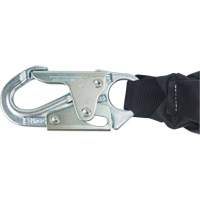 Miller&reg; HP Shock-Absorbing Lanyard, 4', Locking Rebar Hook Center, Locking Snap Hook Leg Ends, Polyester Fastek